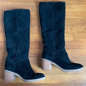 UGG Australia Women's Kasen Tall Suede Black Boots